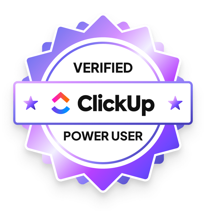 Verified ClickUp Power User Badge